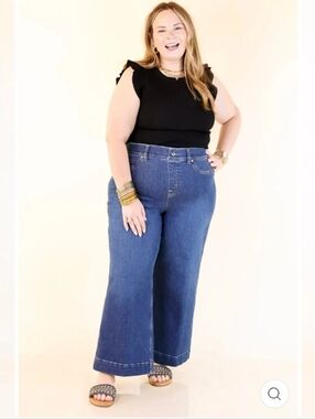 Spanx Wide Leg Jeans - Authentic Blue Wash NWT